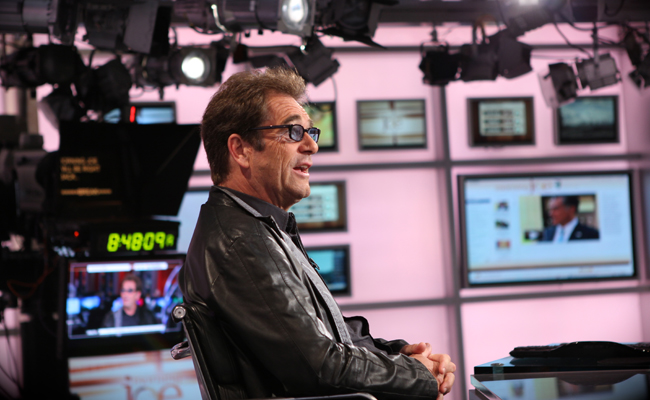 Singer Huey Lewis on the set of Morning Joe