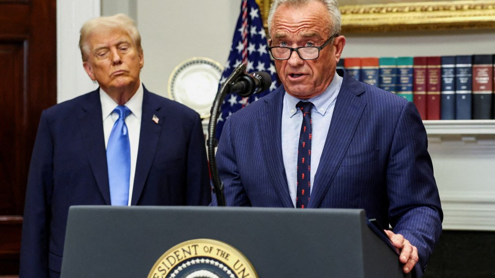 U.S. President Donald Trump makes an announcement at the White House, in Washington, D.C.