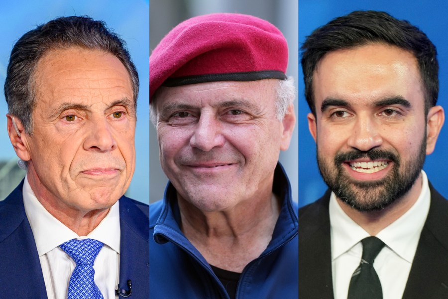 Andrew Cuomo; Curtis Sliwa; Zohran Mamdani.