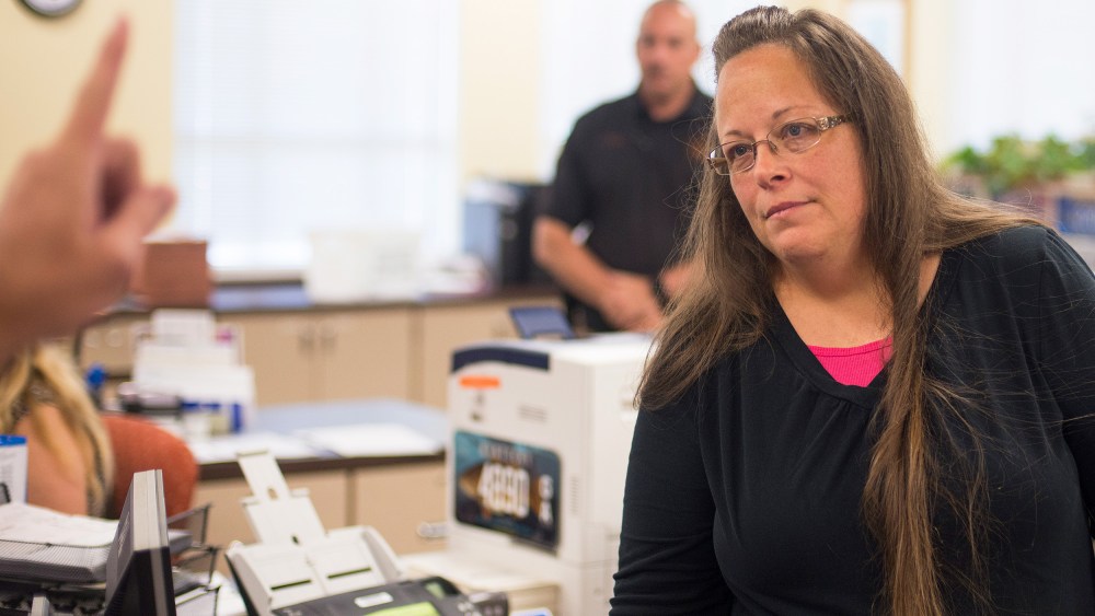 Kim Davis at the County Clerks Office in Morehead, K.Y., on Sept. 2, 2015.