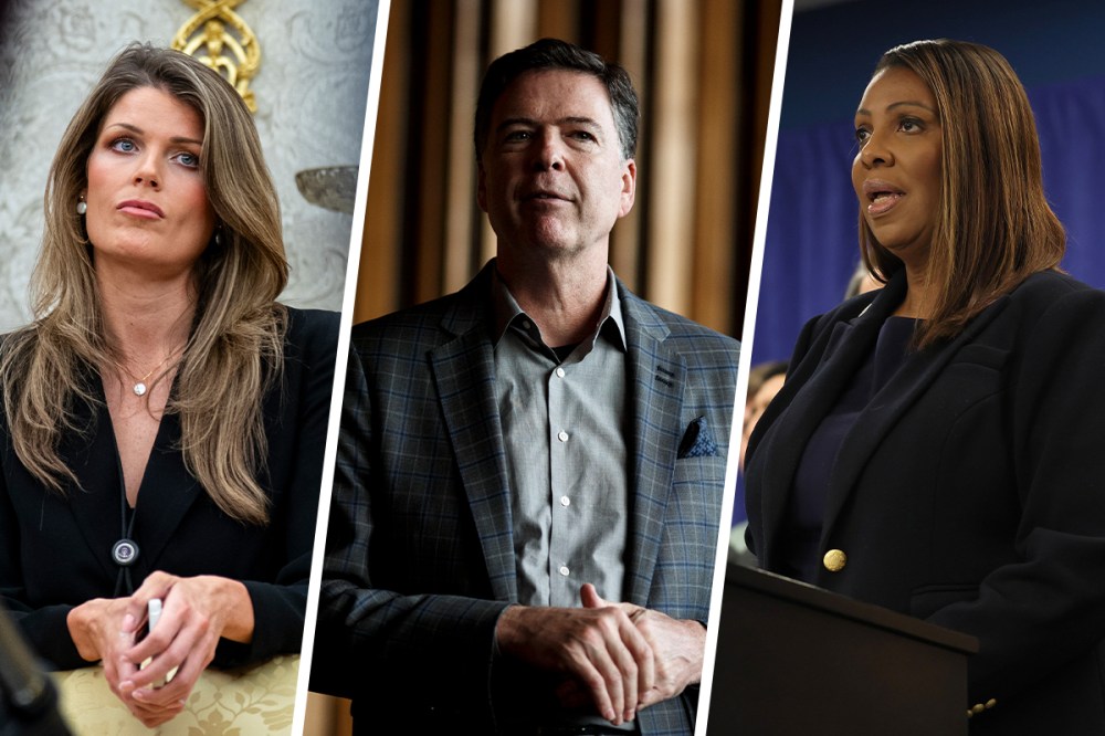 Lindsey Halligan; James Comey; Letitia James.