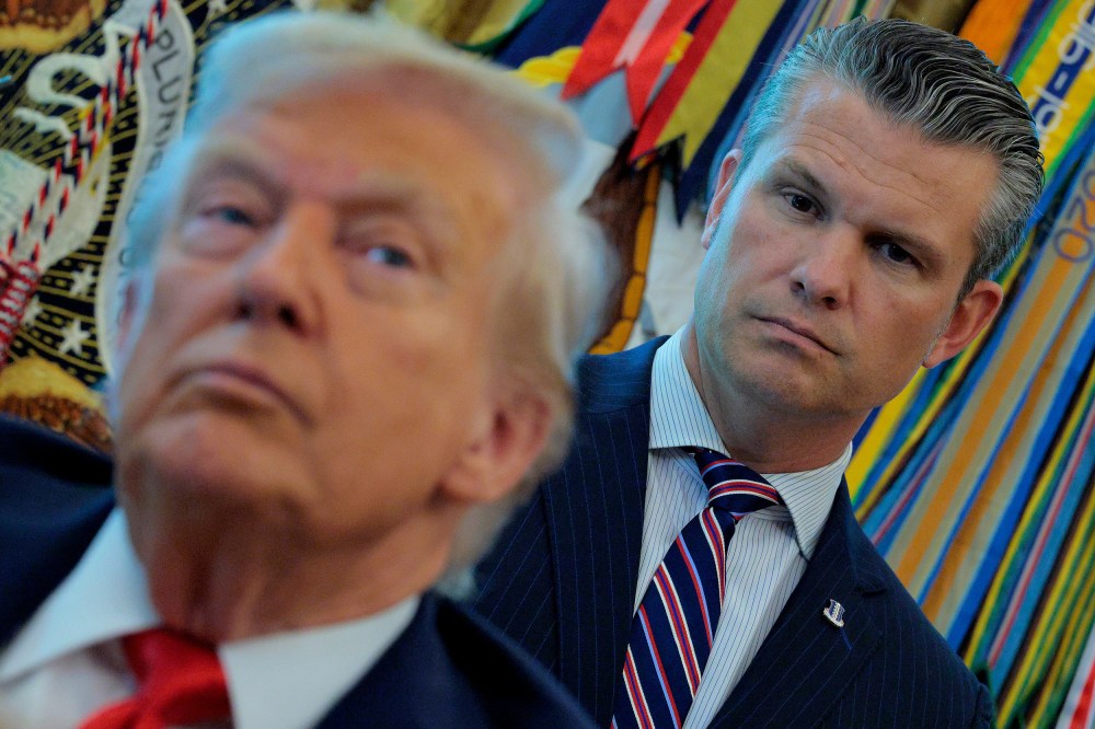 President Donald Trump and Defense Secretary Pete Hegseth.