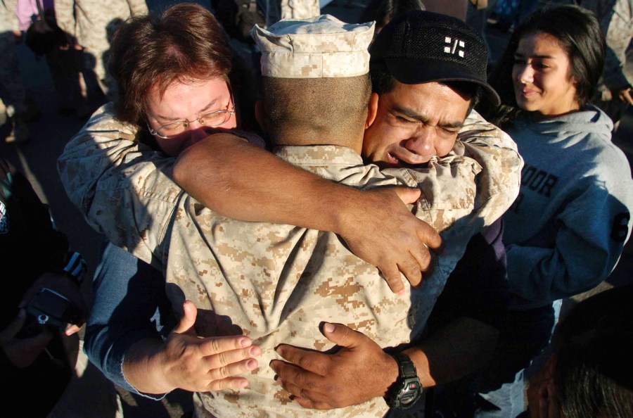 Marines Return Home To Camp Pendleton From Iraq