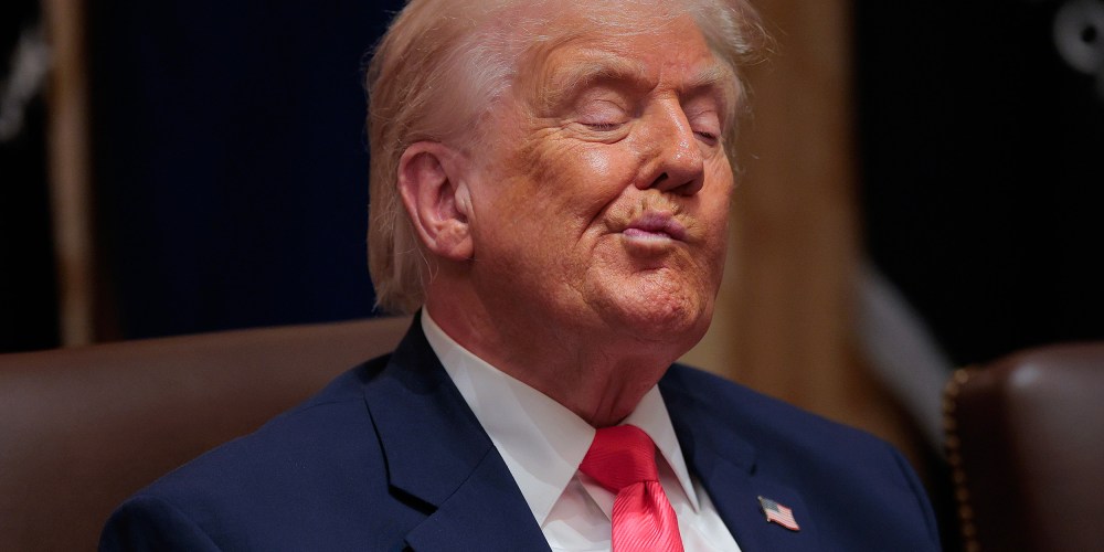 President Donald Trump attends a meeting in the Cabinet Room of the White House on Dec. 2, 2025.