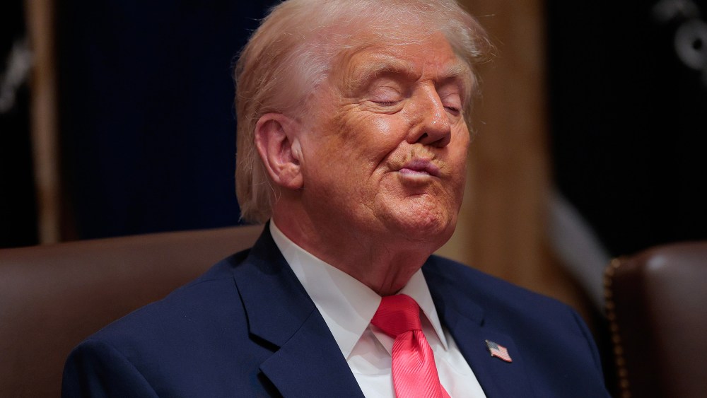 President Donald Trump attends a meeting in the Cabinet Room of the White House on Dec. 2, 2025.