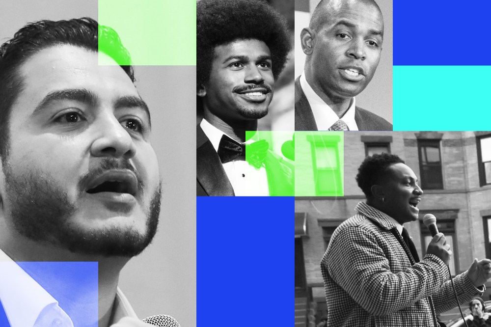 Pictures of Dr. Abdul El Sayed, Justin J. Pearson, Lieutenant governor of New York Antonio Delgado, and New York Councilmember Chi Osse.