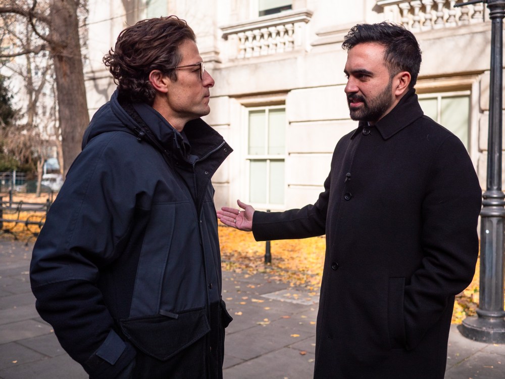 MS NOW senior political and national reporter Jacob Soboroff, left, speaks with New York City Mayor-elect Zohran Mamdani.
