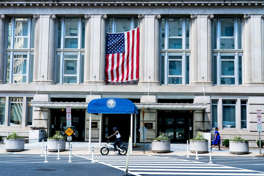 The outside of the Department of Veterans Affairs on Aug. 26, 2025.