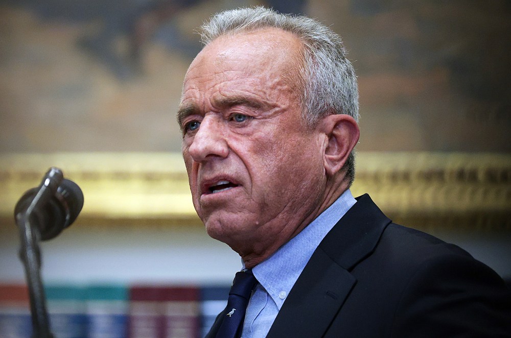 Health Secretary Robert F. Kennedy Jr. speaks during an event in the Roosevelt Room of the White House.