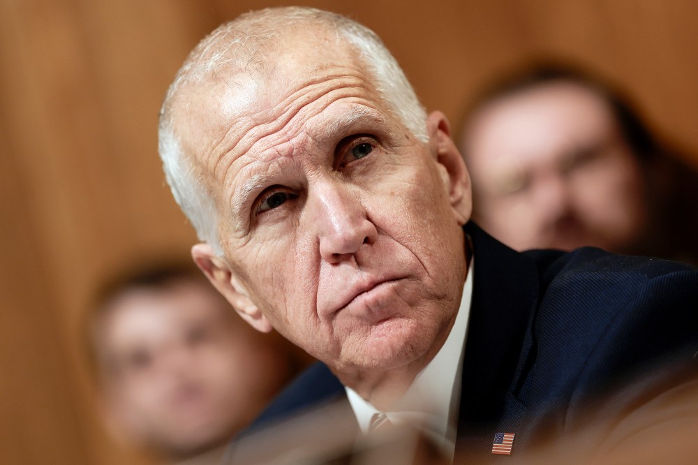 Sen. Thom Tillis at the Intellectual Property Subcommittee hearing on Capitol Hill.