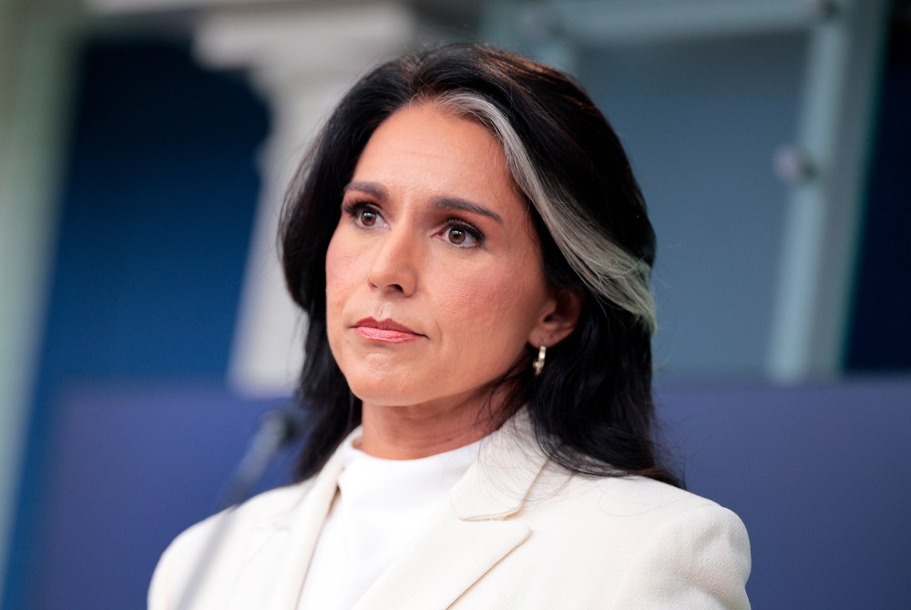 White House Director of National Intelligence Tulsi Gabbard on July 23, 2025 in the Brady Press Briefing Room at the White House.
