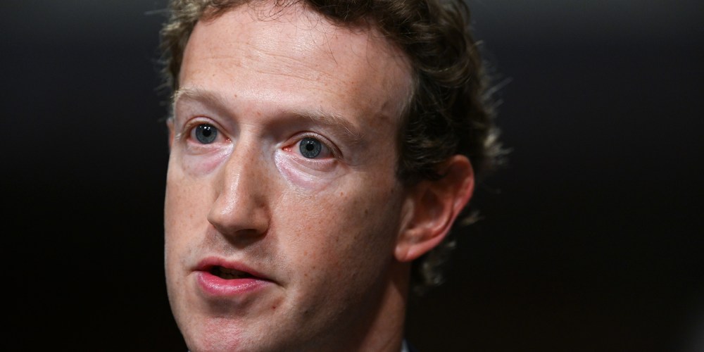 Mark Zuckerberg during a Senate Judiciary Committee hearing with representatives of social media companies.