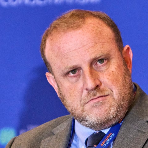 Jeremy Carl speaks at the National Conservatism Conference.